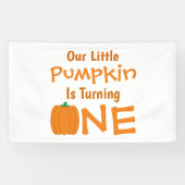 Little Pumpkin 1st Birthday Spandoek (Horizontaal)