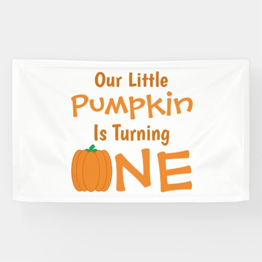 Little Pumpkin 1st Birthday Spandoek (Horizontaal)