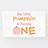 Little Pumpkin 1st Birthday Spandoek (Horizontaal)