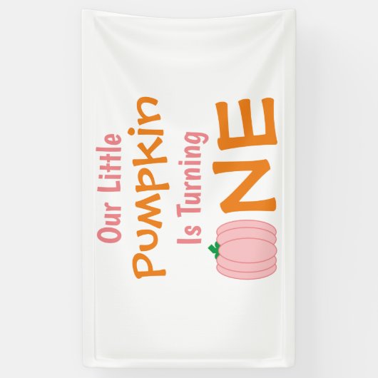 Little Pumpkin 1st Birthday Spandoek (Verticaal)