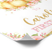 Little Pumpkin 1st Birthday Welcome Poster Sign (Hoek)