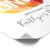 Little Pumpkin 1st Birthday Welcome Sign Poster (Hoek)