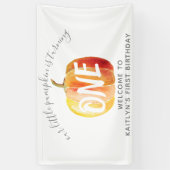 Little Pumpkin 1st Birthday Welkom Spandoek (Verticaal)
