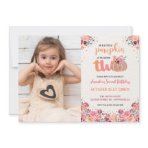 Little Pumpkin 2e verjaardag Boho bloemenfoto