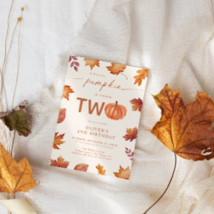 Little Pumpkin 2e verjaardag Herfst  Kaart