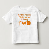 Little Pumpkin 2e verjaardag Kinder Shirts (Voorkant)