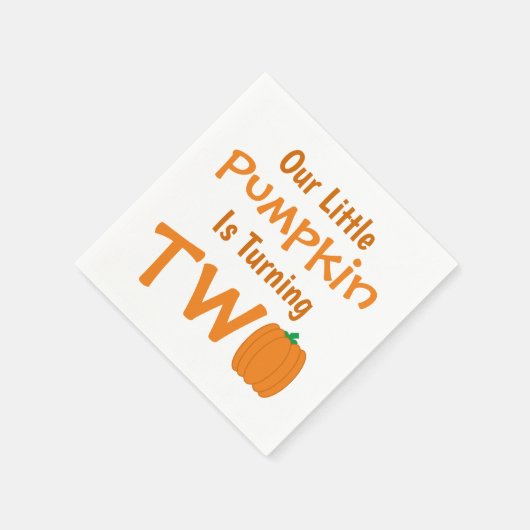 Little Pumpkin 2e verjaardag Servet (Hoek)