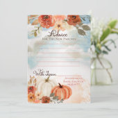 Little Pumpkin | Advies van het Baby shower Herfst Kaart (Staand voorkant)