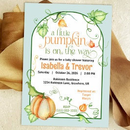 Little Pumpkin Autumn Baby shower Genderneutraal Kaart