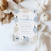 Little Pumpkin Autumn Baby shower Invitation Kaart