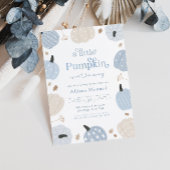 Little Pumpkin Autumn Baby shower Invitation Kaart