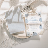 Little Pumpkin Autumn Baby shower Invitation Kaart