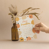 Little Pumpkin Autumn Baby shower Invitation Kaart