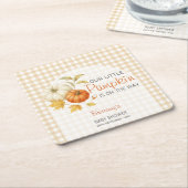 Little Pumpkin Autumn Baby shower Kartonnen Onderzetters (Schuin)