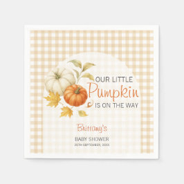 Little Pumpkin Autumn Baby shower Servet