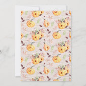 Little Pumpkin Autumn Birthday Party Invitation Kaart (Achterkant)