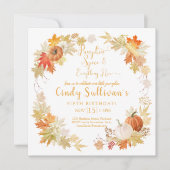 Little Pumpkin Autumn Birthday Party Invitation Kaart (Voorkant)
