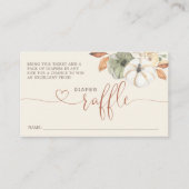 Little Pumpkin Autumn Diaper Raffle Baby shower Informatiekaartje (Voorkant)