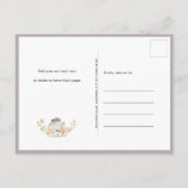 Little Pumpkin Autumn Elephant Boy Baby shower Uitnodiging Briefkaart (Achterkant)