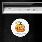Little Pumpkin Autumn First Birthday Party Favor Magneet