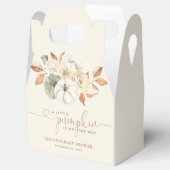Little Pumpkin Autumn Floral Baby shower Bedankdoosjes (Geopend)