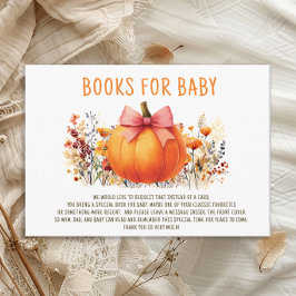 Little Pumpkin Autumn Flowers Girl Boeken voor Bab Informatiekaartje