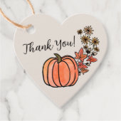 Little Pumpkin Autumn Harvest Herfst Baby shower Bedankjes Labels (Voorkant)