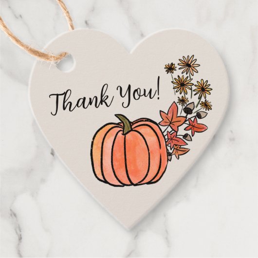 Little Pumpkin Autumn Harvest Herfst Baby shower Bedankjes Labels (Voorkant)