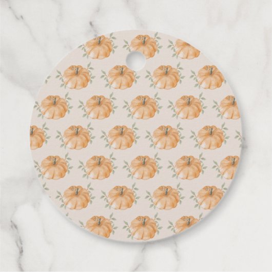 Little Pumpkin Autumn Herfst Baby shower Bedankjes Labels (Achterkant)