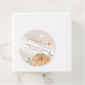 Little Pumpkin Autumn Herfst Baby shower Bedankjes Labels (In situ)