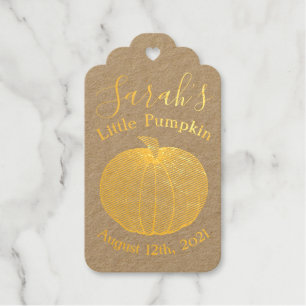 Little Pumpkin Autumn Herfst Baby shower Favor Cadeaulabels
