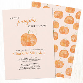 Little Pumpkin Autumn Herfst Baby shower Kaart