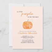 Little Pumpkin Autumn Herfst Baby shower Kaart (Voorkant)