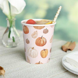 Little Pumpkin Autumn Herfst Baby shower Papieren Bekers