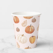 Little Pumpkin Autumn Herfst Baby shower Papieren Bekers (Voorkant)