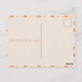 Little Pumpkin Autumn Herfst Baby shower Uitnodigi Briefkaart (Achterkant)