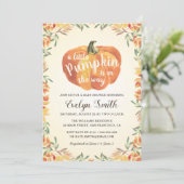 Little Pumpkin Autumn Herfst Neutral Baby shower Kaart (Staand voorkant)