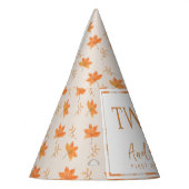 Little Pumpkin Autumn Leaf Herfst 2e verjaardag Feesthoedjes (Links)