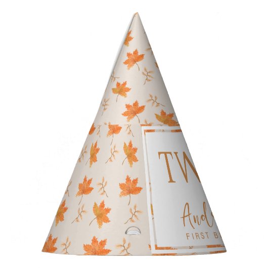 Little Pumpkin Autumn Leaf Herfst 2e verjaardag Feesthoedjes (Links)