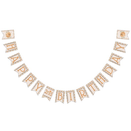 Little Pumpkin Autumn Leaf Herfst 2e verjaardag Vlaggetjes (Alle)