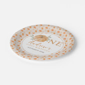 Little Pumpkin Autumn Leaf Herfst Eerste 1e verjaa Papieren Bordje (Gekanteld)