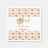 Little Pumpkin Autumn Leaf Herfst Eerste 1e verjaa Servet (Voorkant)