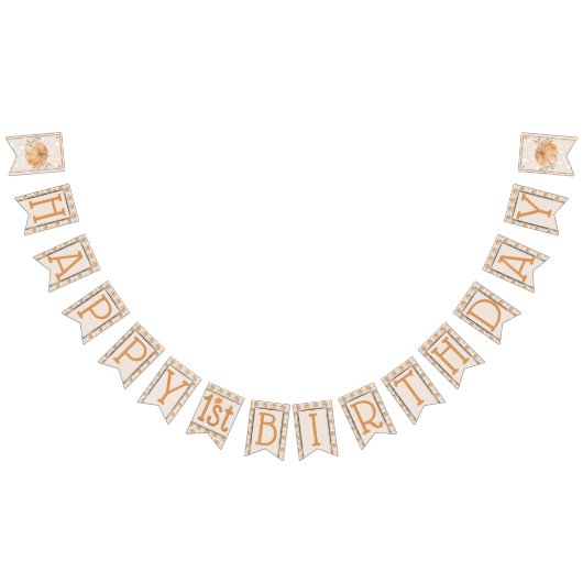 Little Pumpkin Autumn Leaf Herfst Eerste 1e verjaa Vlaggetjes (Alle)