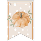 Little Pumpkin Autumn Leaf Herfst Eerste 1e verjaa Vlaggetjes (Eerste vlag)