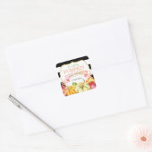 Little Pumpkin Autumn Leaves Herfst Baby shower Vierkante Sticker (Envelop)