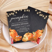 Little Pumpkin Autumn Picnic Baby shower Kaart