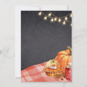 Little Pumpkin Autumn Picnic Baby shower Kaart (Achterkant)