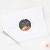 Little Pumpkin Autumn Picnic Baby Shower Ronde Sticker (Envelop)