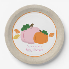 Little Pumpkin Autumn Pink and Oranje Paper Bord