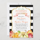 Little Pumpkin Autumn Stylish Herfst Baby shower Kaart (Voorkant)